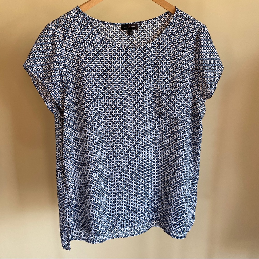 The Limited Blue Floral Top